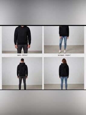 Black Men's Hoodie - Classic Pullover Sweatshirt